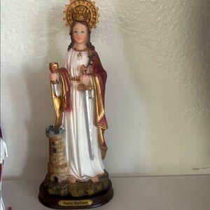Elegant Santa Barbara Figurine - Red and White